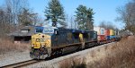 CSX 740 leads I158-19 west down the Trenton Line near MP 50